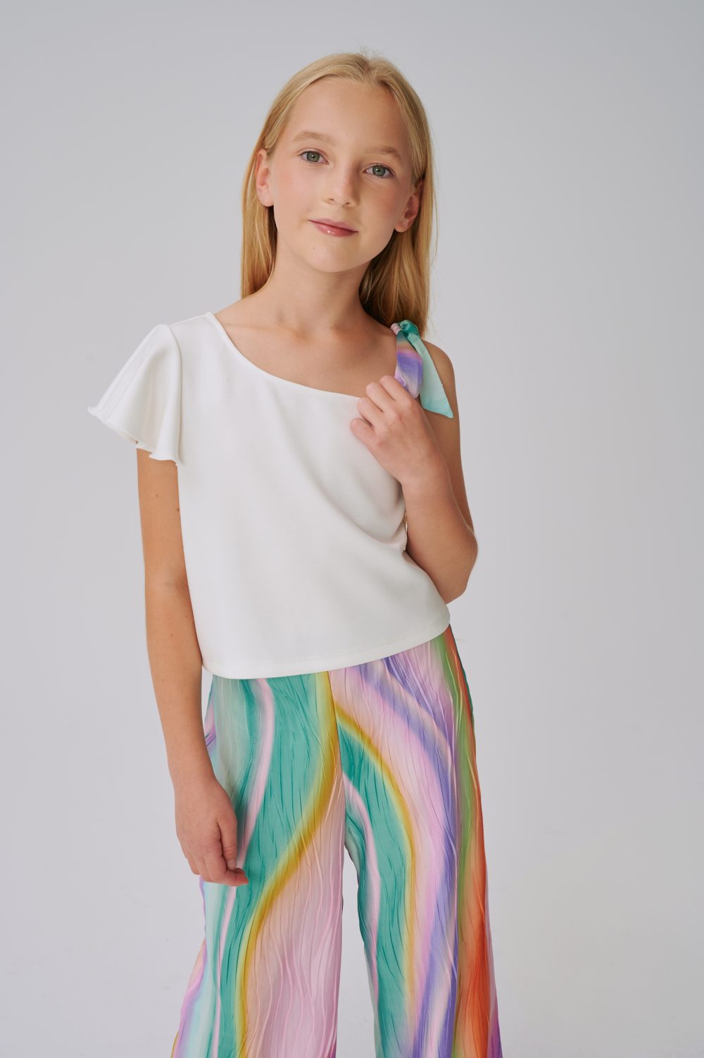 TEK OMUZLU KIZ ÇOCUK BLUZ